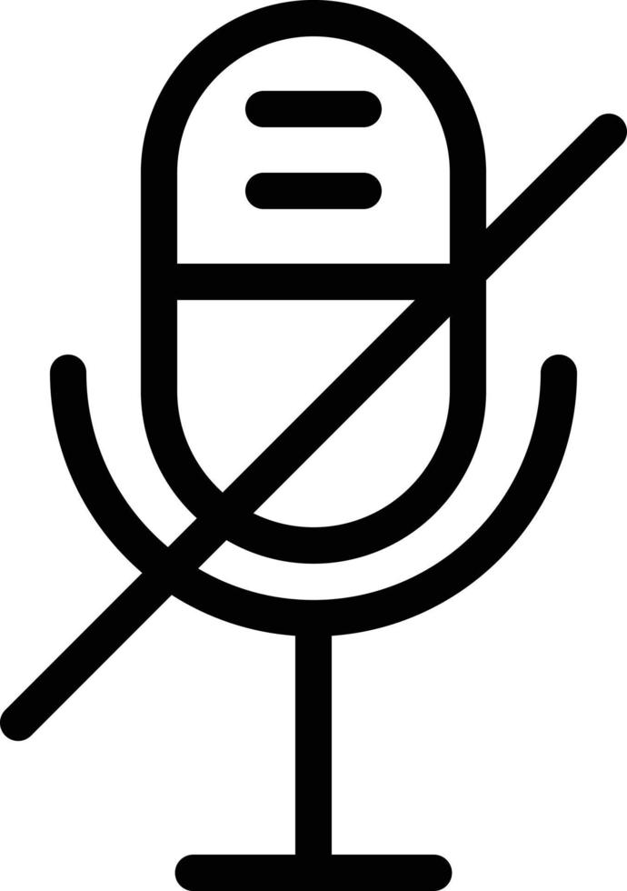 Mute Line Icon vector