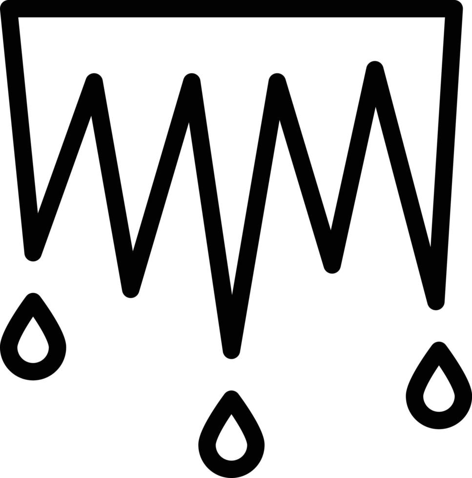 Icicles Line Icon vector