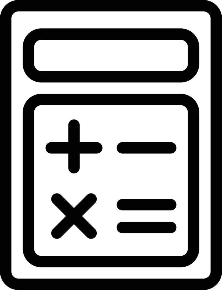 Calculator Line Icon vector