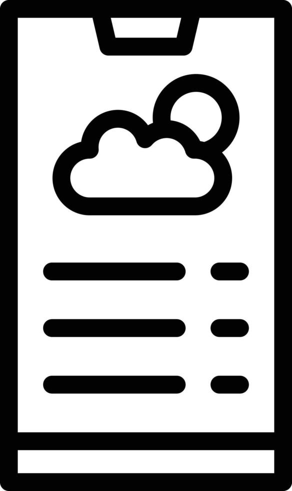 Weather app Line Icon vector
