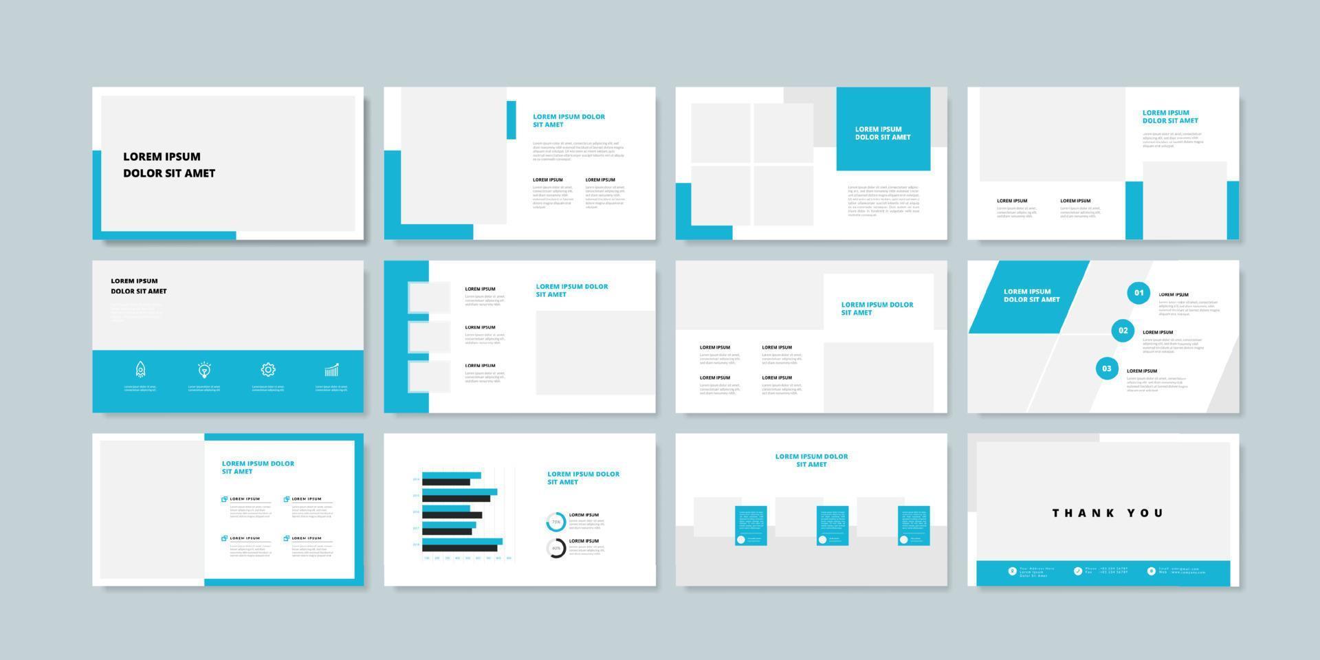 Business minimal slides presentation background template. business presentation template vector