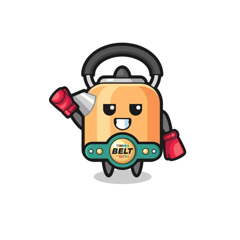 kettle boxer mascot character vector
