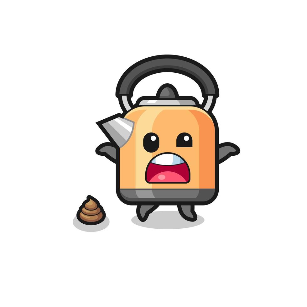 kettle earth surprised to meet poop vector