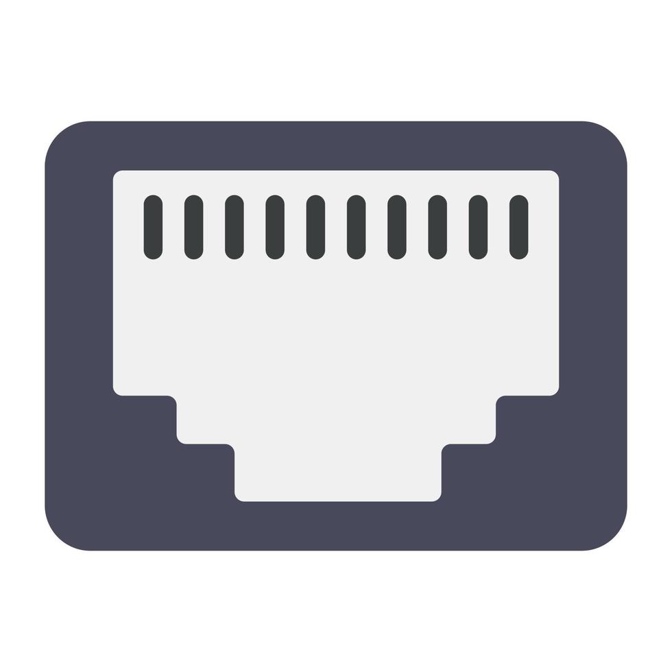 Modern style icon of ethernet port, editable vector