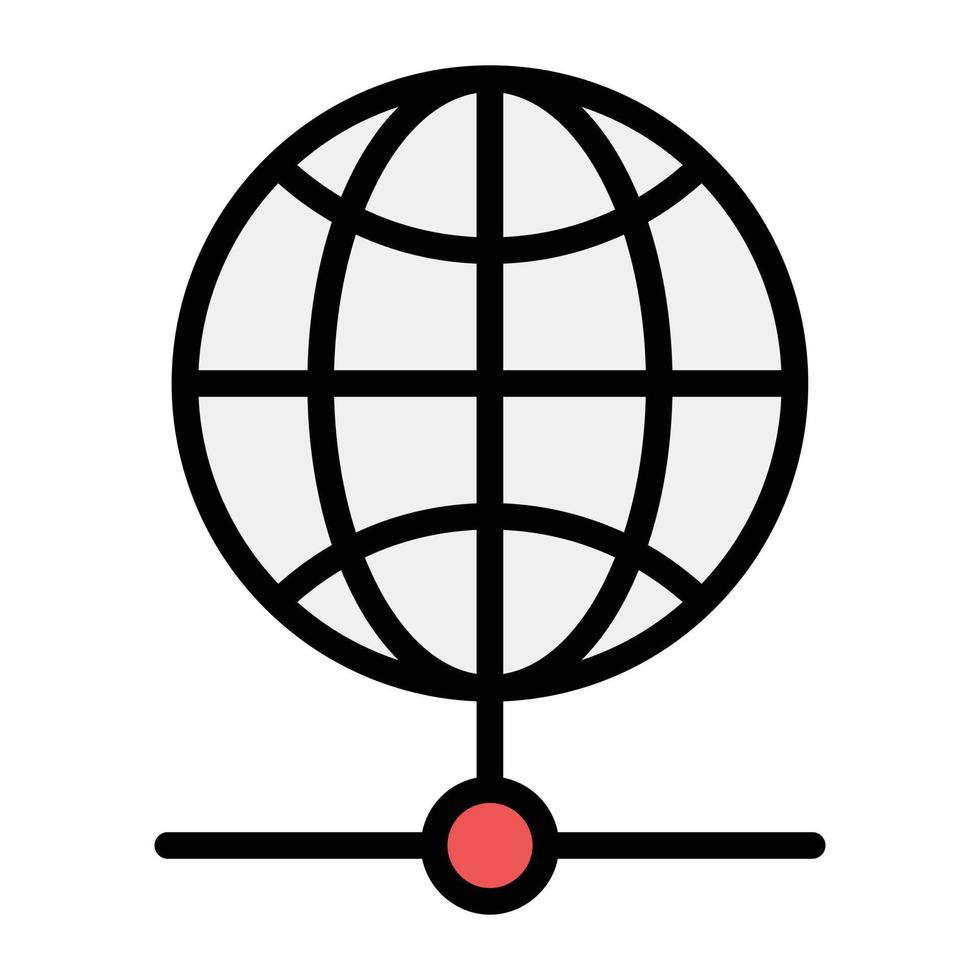 A trendy vector design of global network sharing concept icon