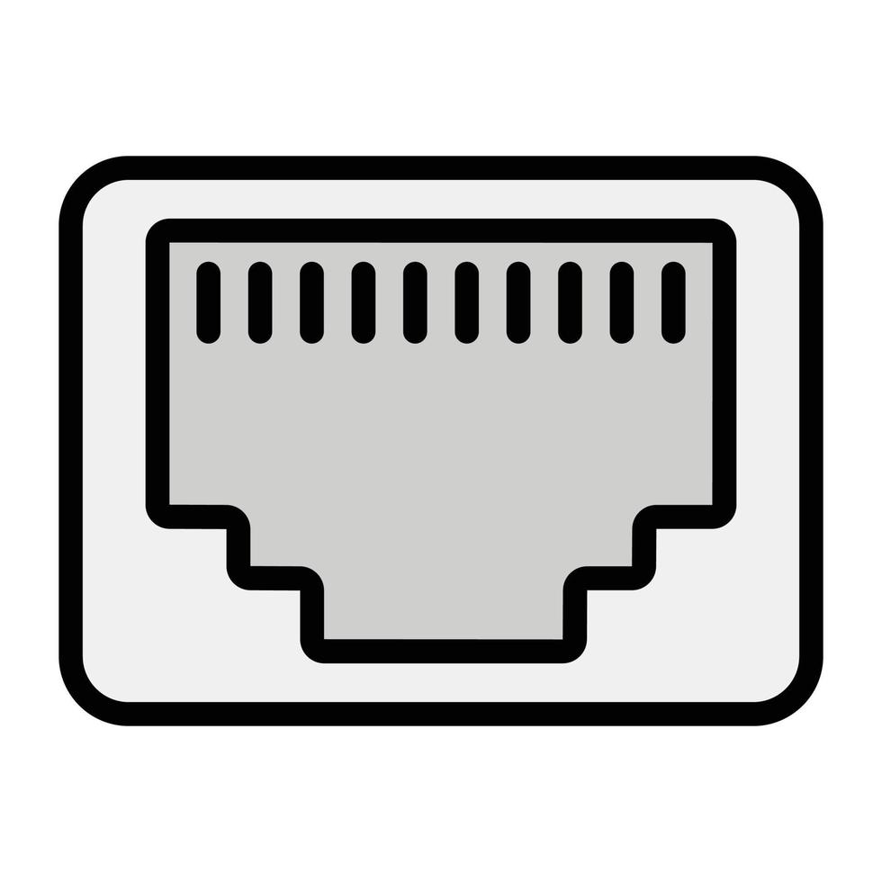 Modern style icon of ethernet port, editable vector
