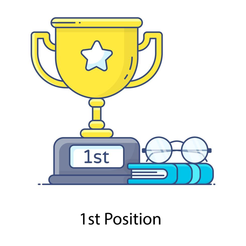 1st position, reputation management in editable style vector