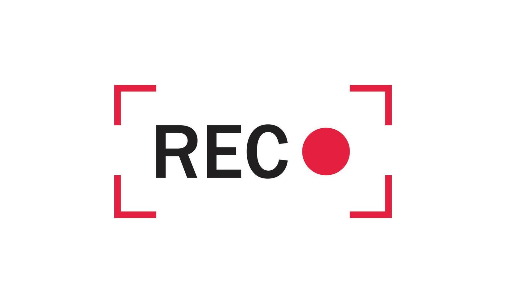 ilustración de icono de grabación roja vector
