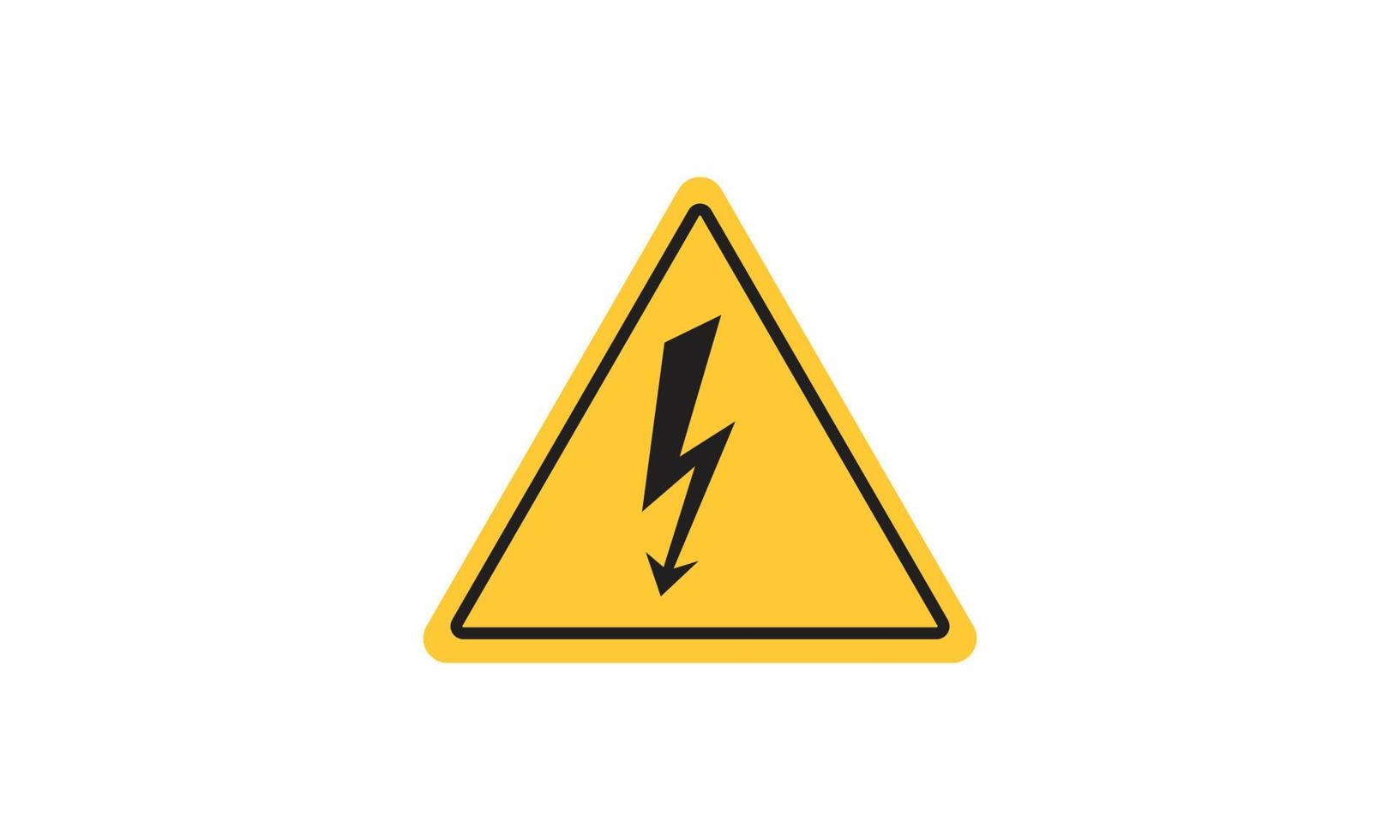High voltage electricity sign vector
