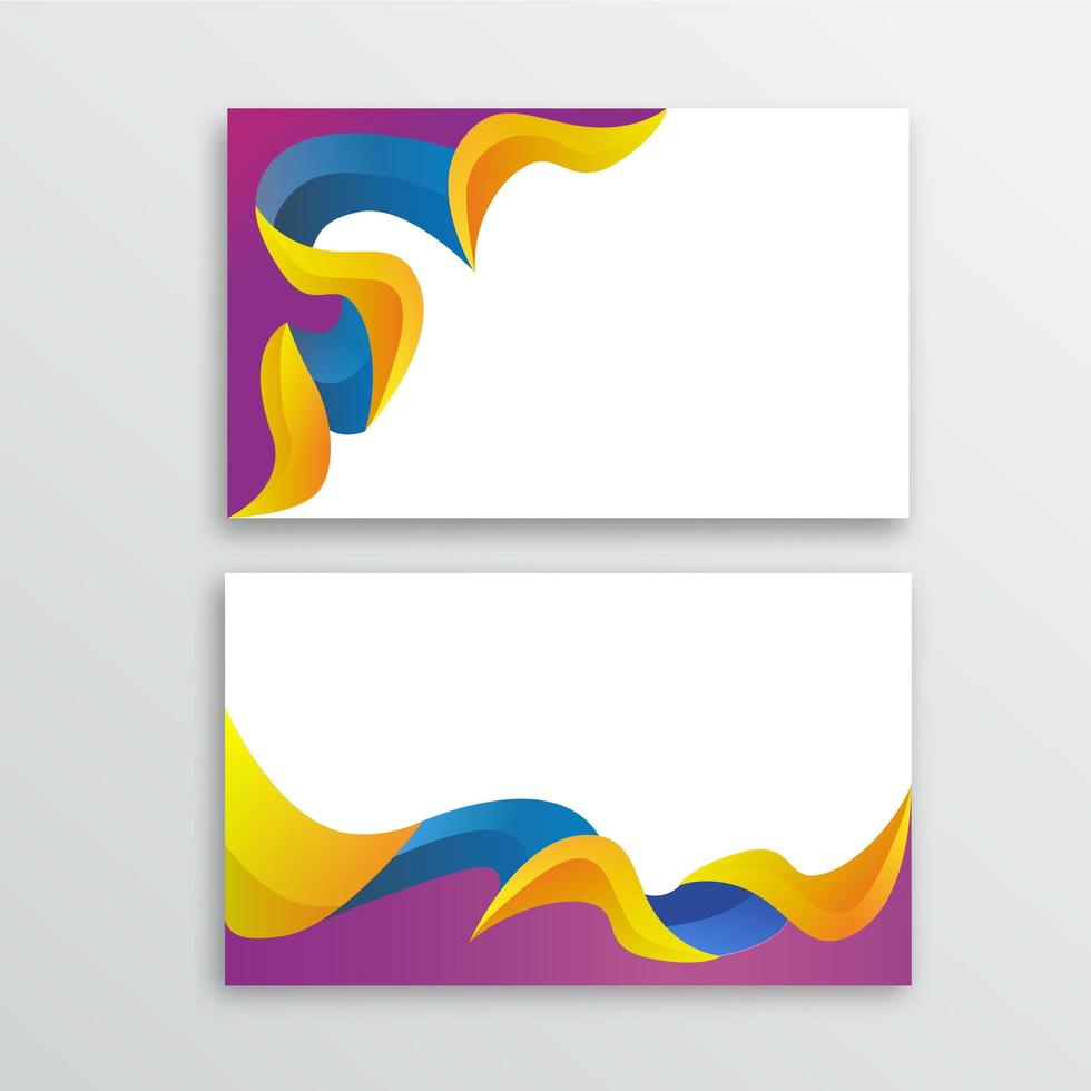 Business card with elegant abstract 3D essay. vector