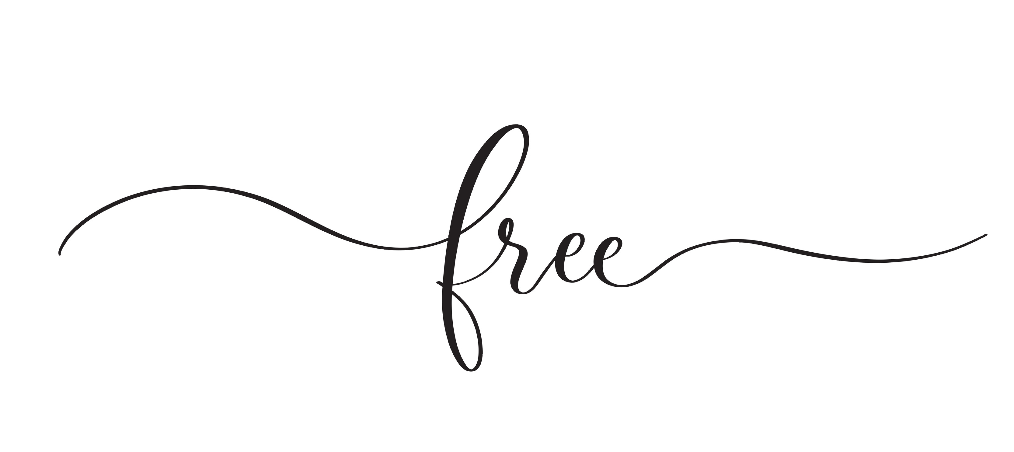 Free - typography lettering quote, brush calligraphy banner with thin