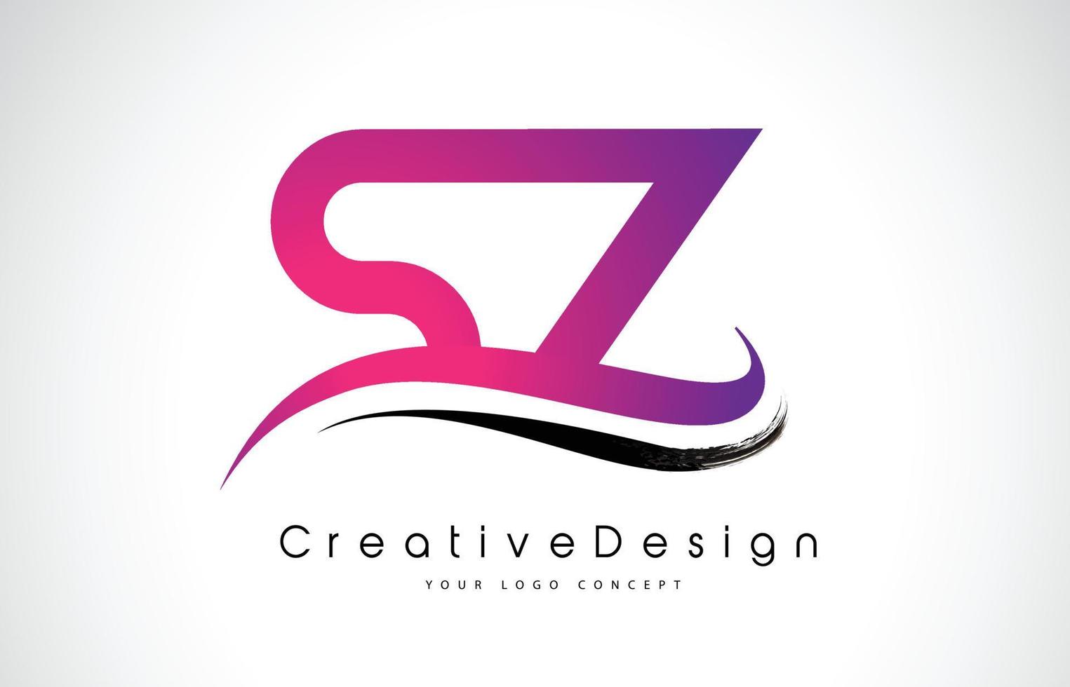 SZ S Z Letter Logo Design. Creative Icon Modern Letters Vector Logo.