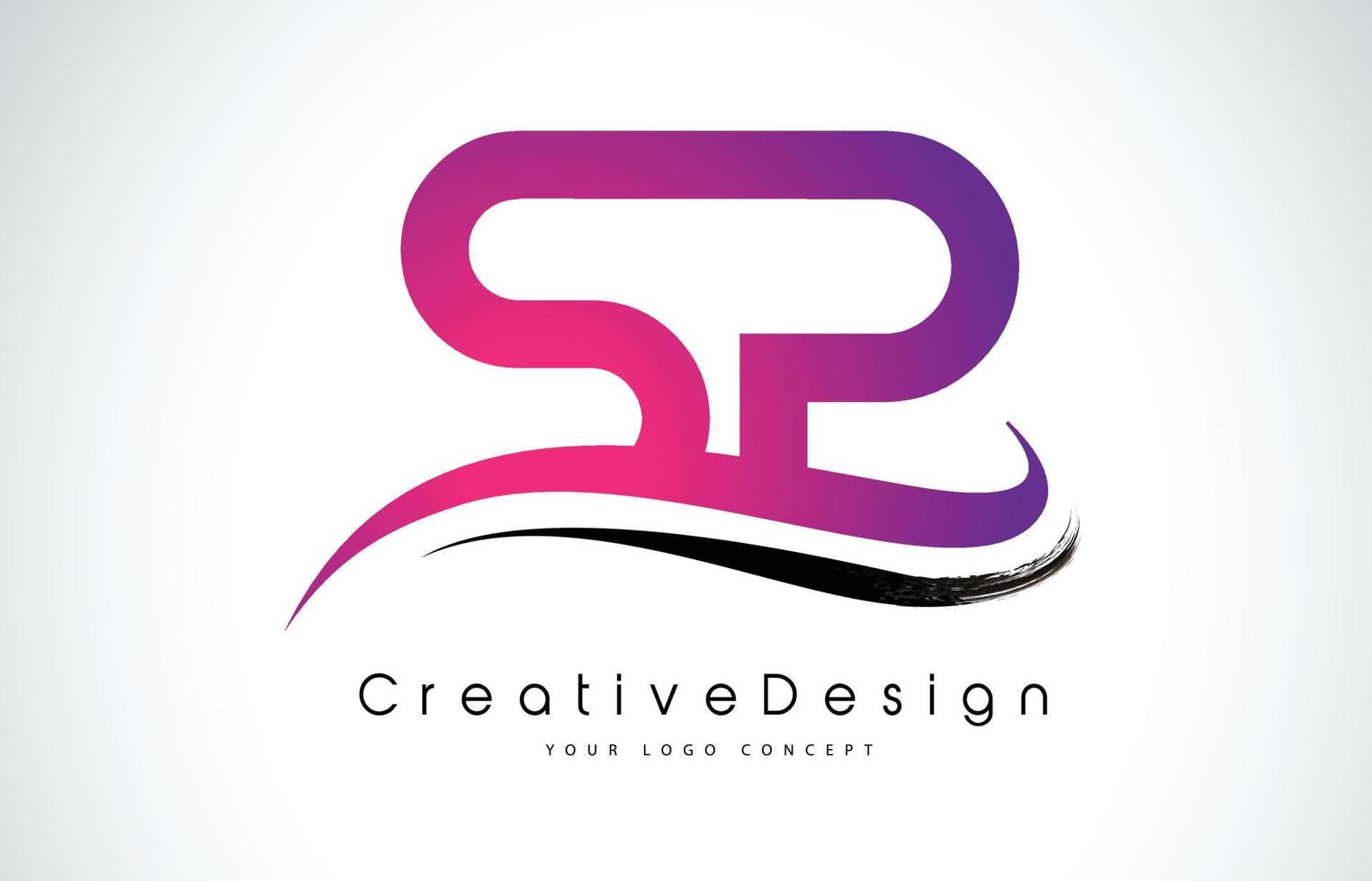 SP S P Letter Logo Design. Creative Icon Modern Letters Vector Logo.