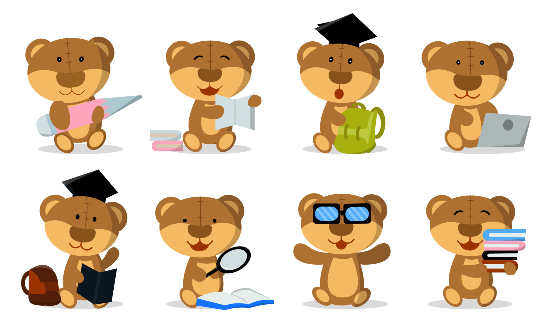 Set of animal with various activity for graphic design vector 5084542