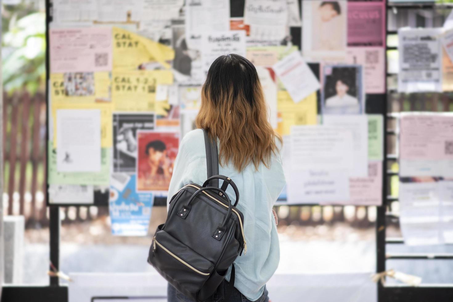 Happy young Asian University student. photo