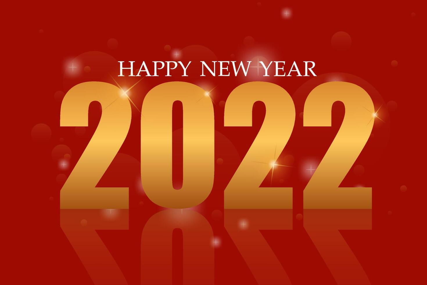 Greeting New year 2022 card cartoon with lettering vector illustration