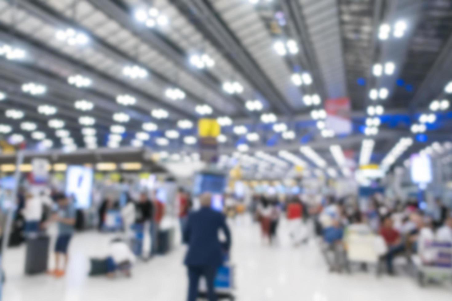 fondo borroso del aeropuerto internacional foto