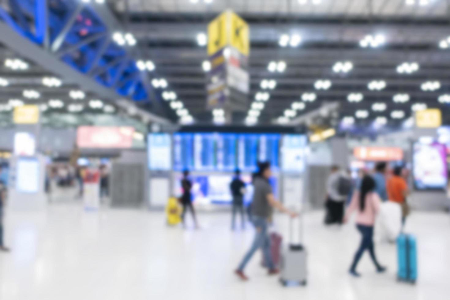 fondo borroso del aeropuerto internacional foto