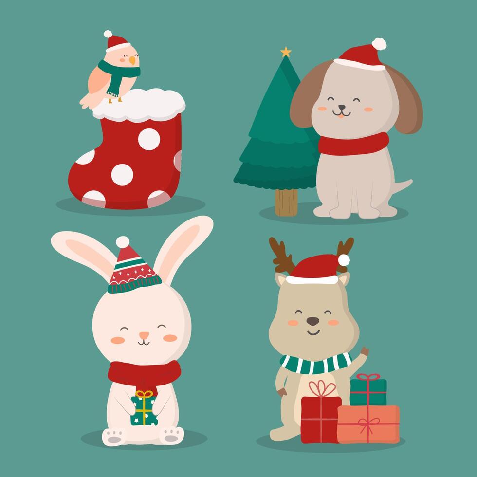 Animal in different activity Design elements for the web, cards and publications. vector