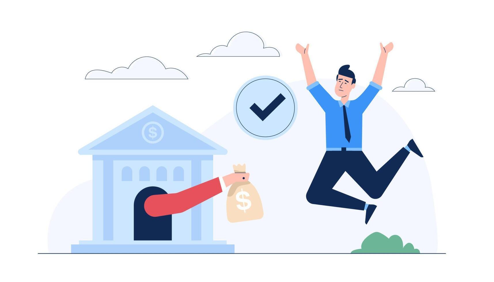 A new startup has successfully applied for a loan from a bank