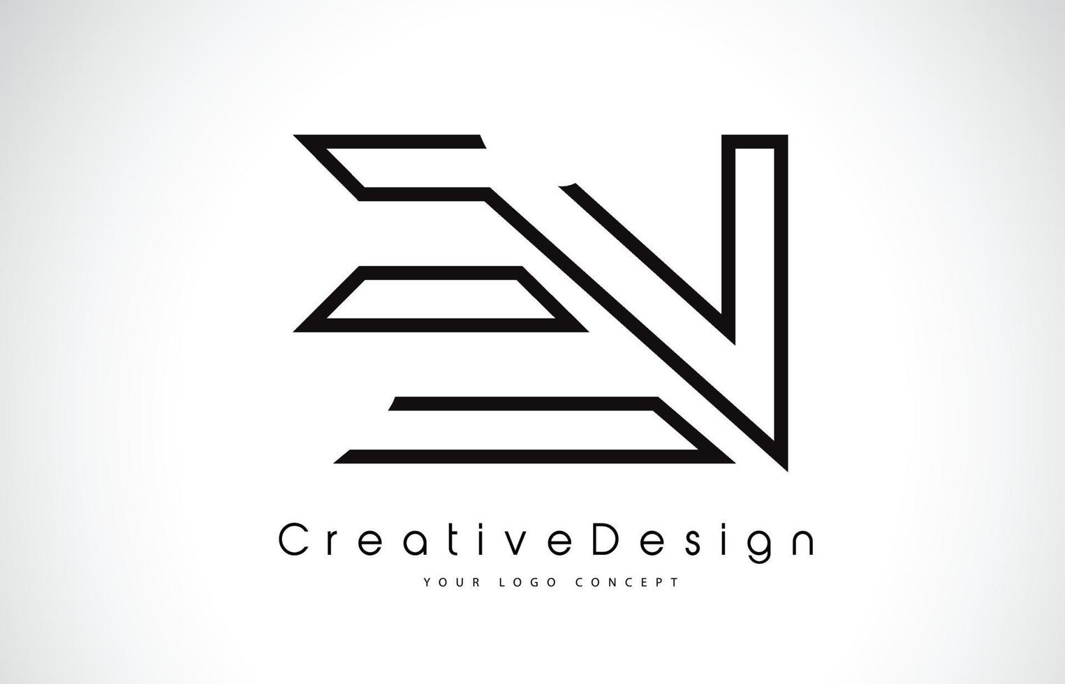 EN E N Letter Logo Design in Black Colors. vector