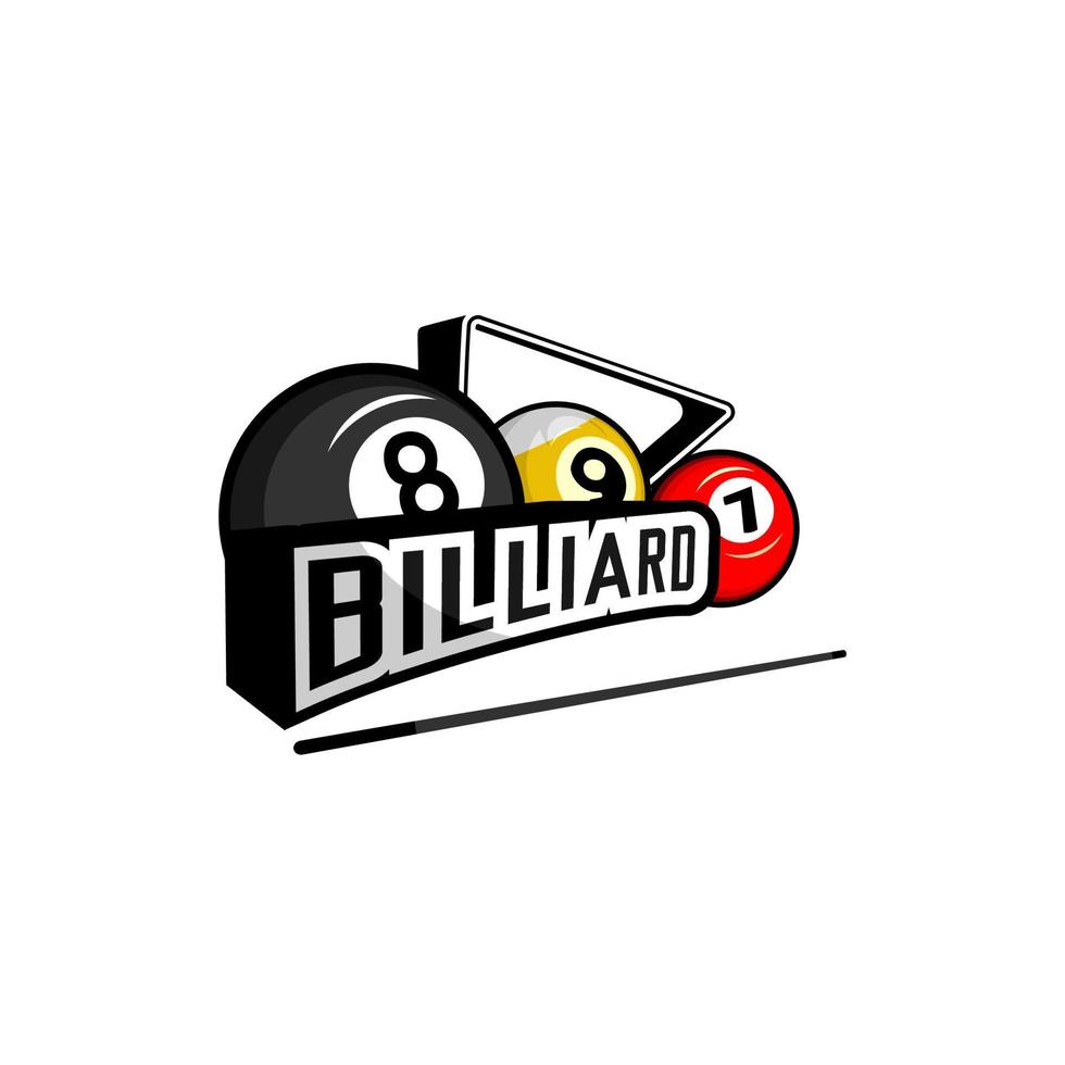 LOGO BALL BILLIARD vector