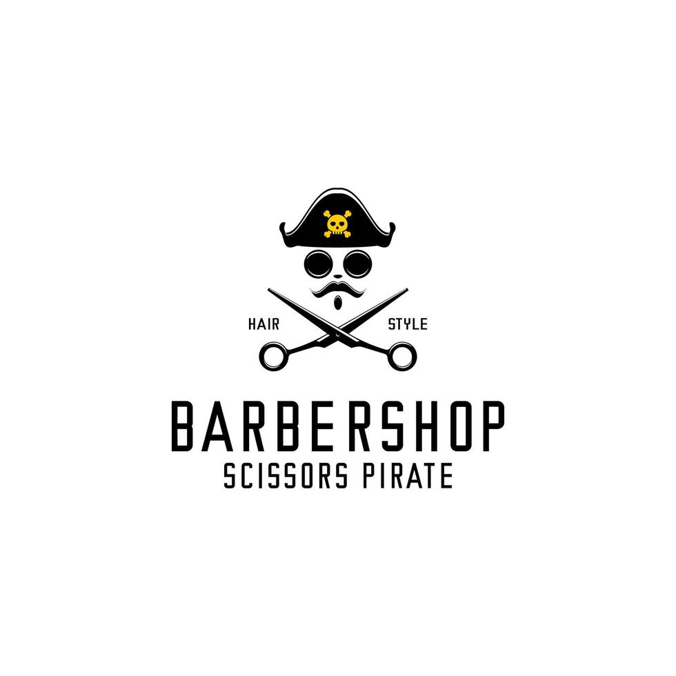 BARBER PIRATE LOGO VECTOR