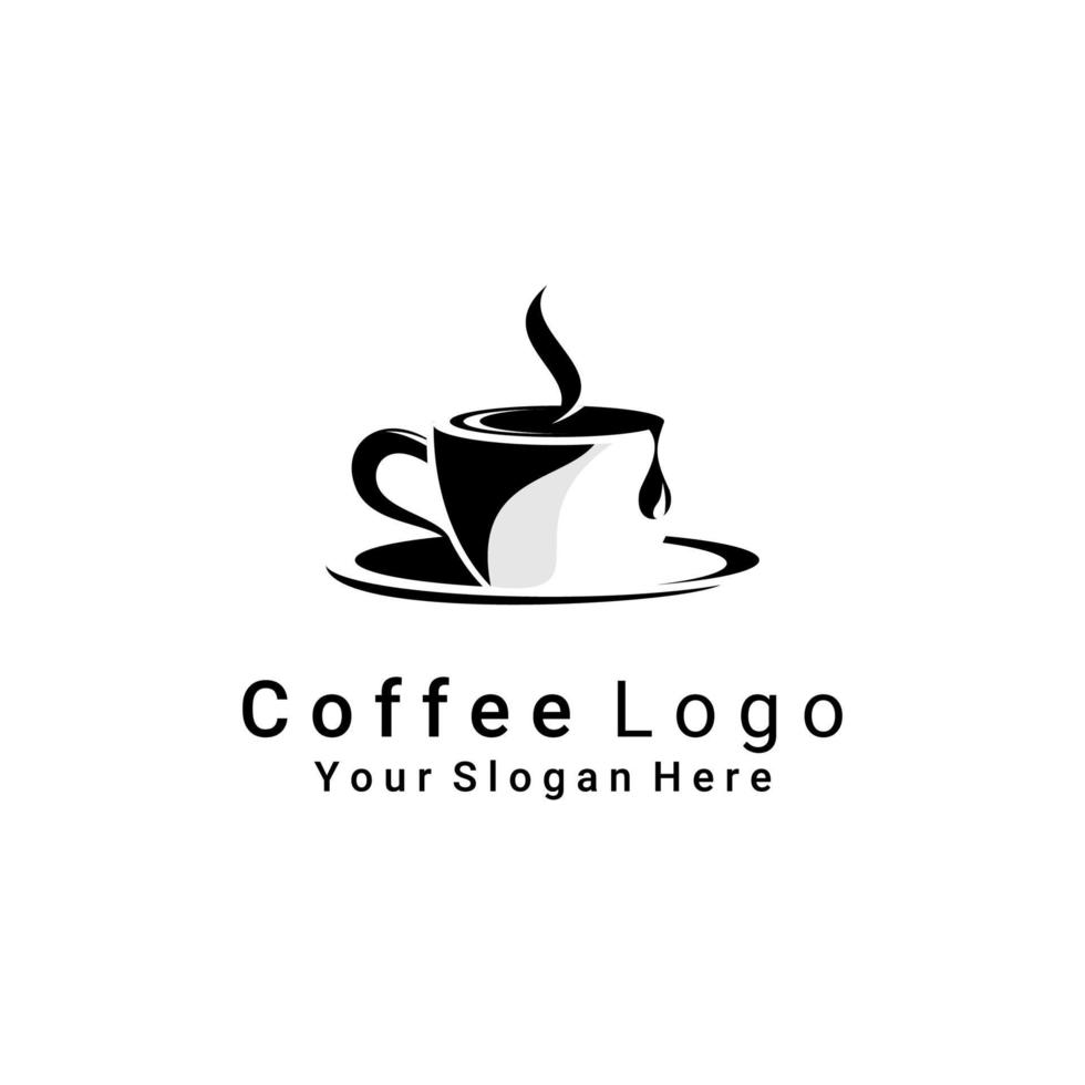 logotipo de café negro vector