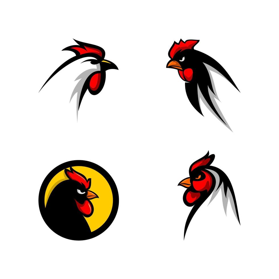 ROOSTER HEAD LOGO VECTOR, CHICKEN LOGO vector