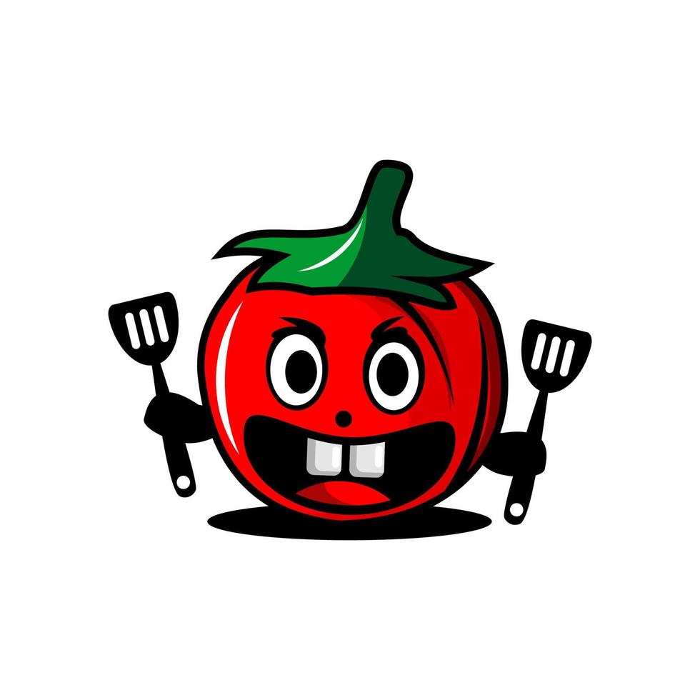 TOMATO CARTOON CUTE vector