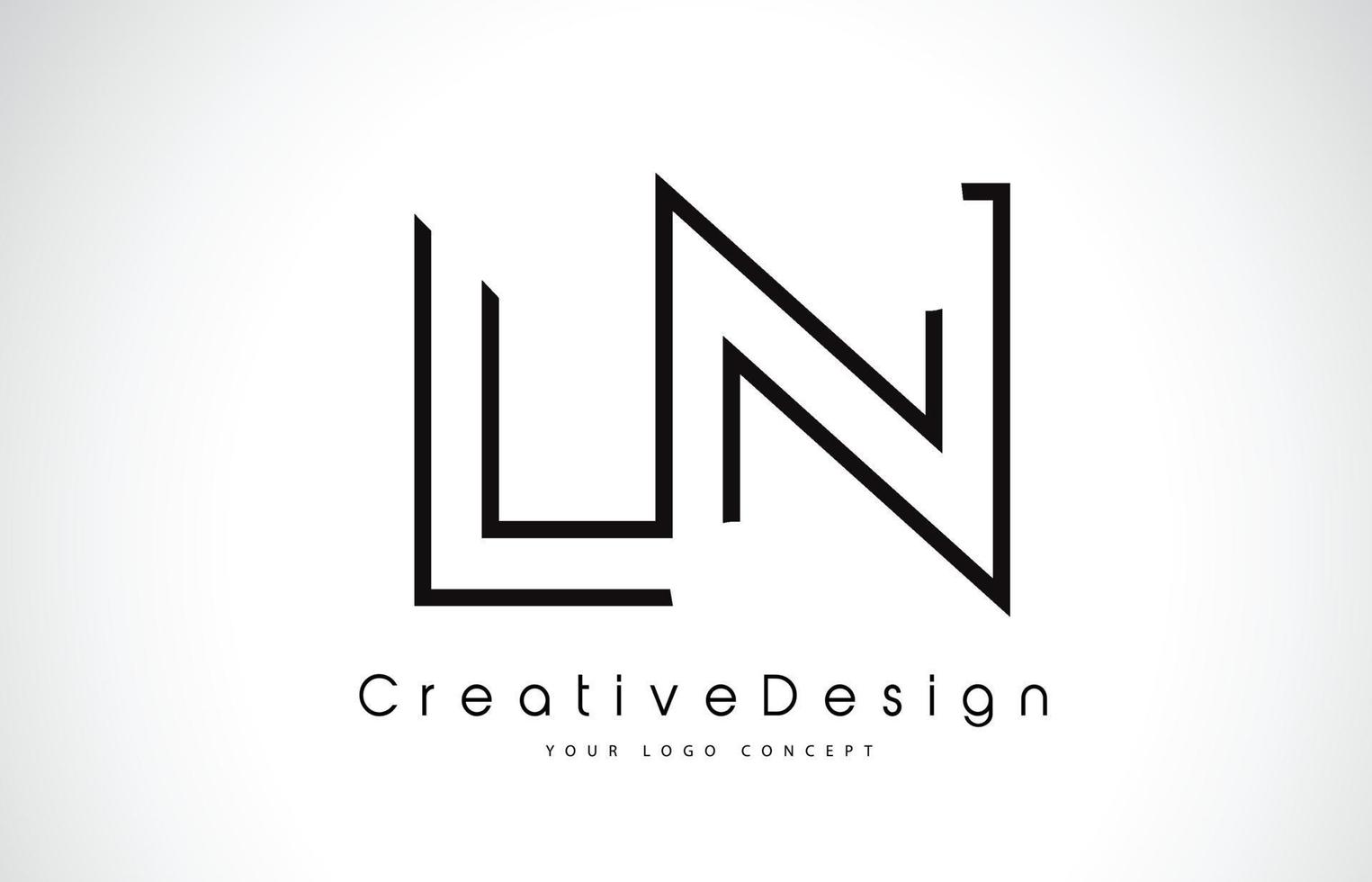 LN L N Letter Logo Design in Black Colors. vector