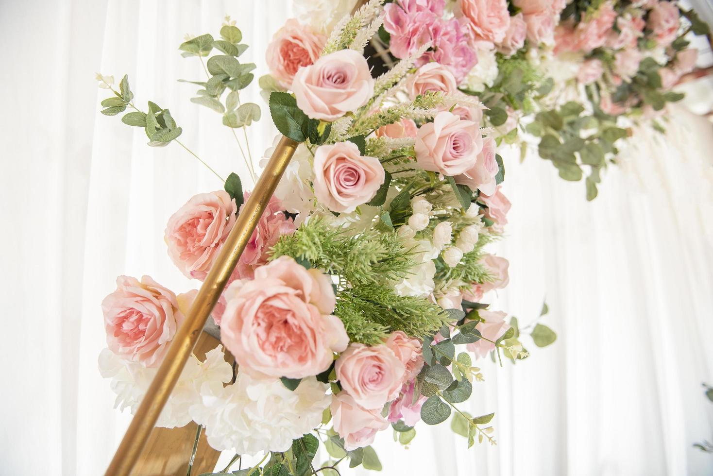 hermoso fondo de flores de boda. foto