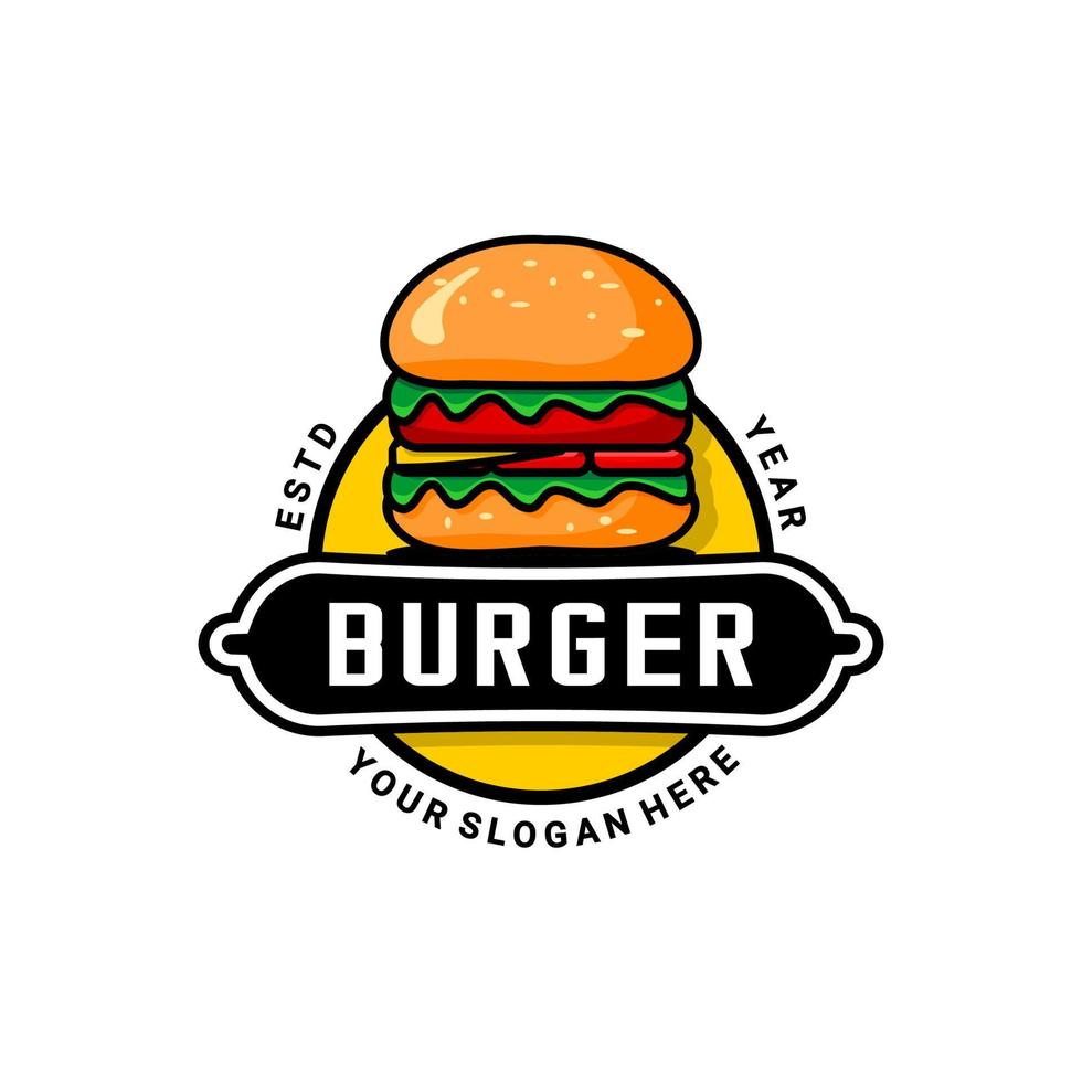 LOGO BURGER CAFE,CAKE LOGO, DELEVERY vector