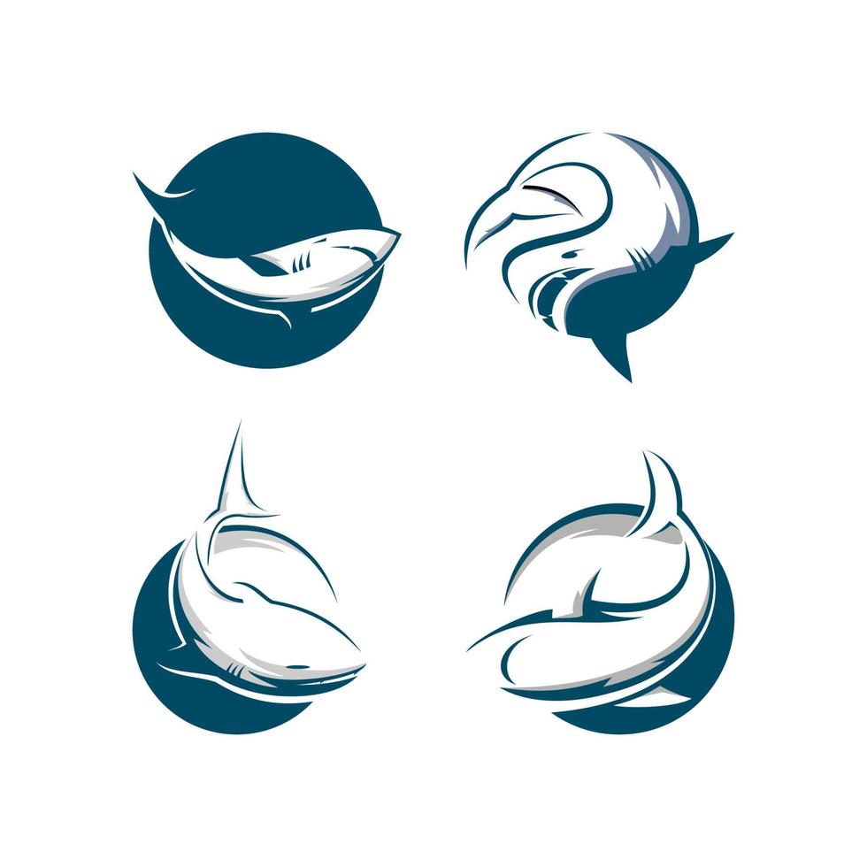 SHARK LOGO VECTOR ON WHITE BACKGROUND