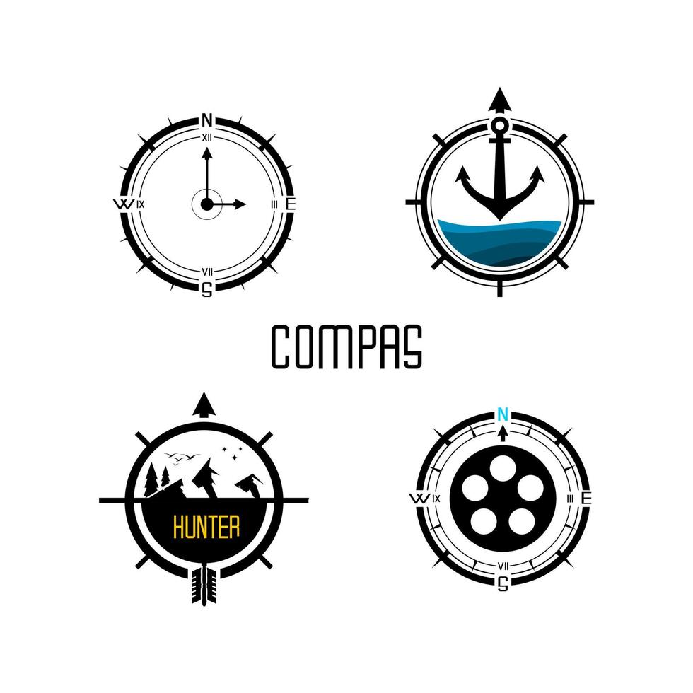 compas y vector de reloj