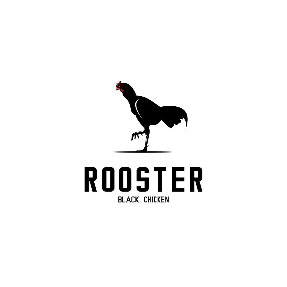 ROOSTER FIGHTER LOGO ON WHITE BACKGROUND vector
