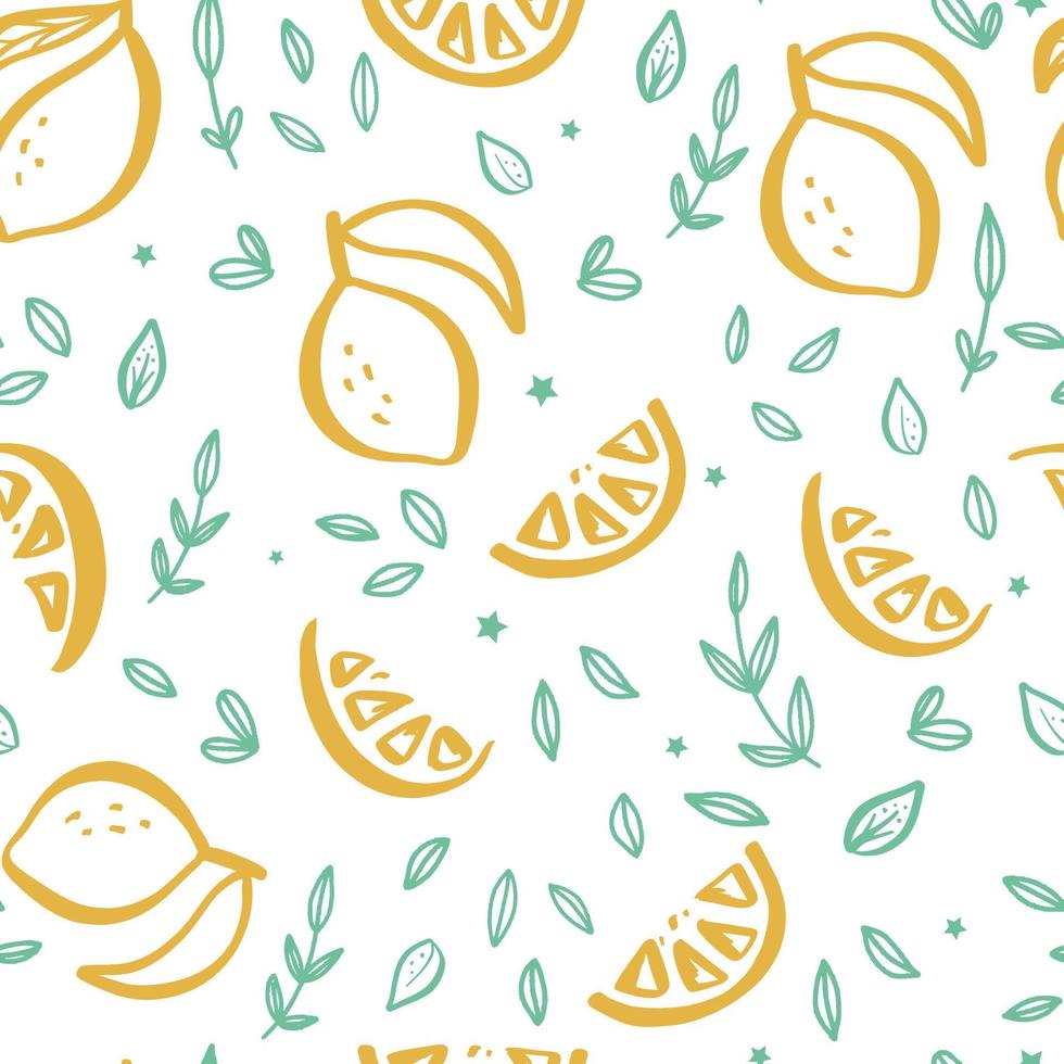 patrón de limón. fondo decorativo transparente con limones amarillos. vector