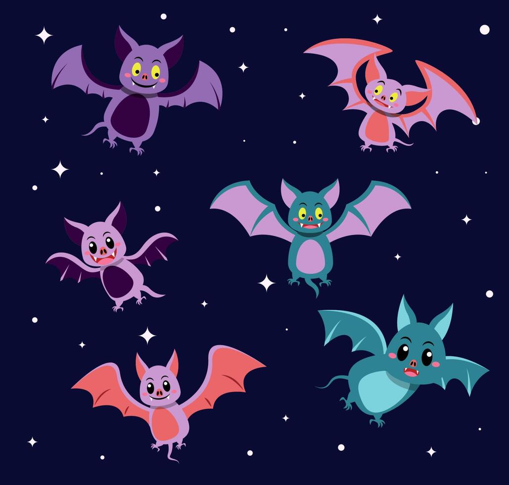 Vector illustration flat style bat for designer create banner, web page, card or novel and story.