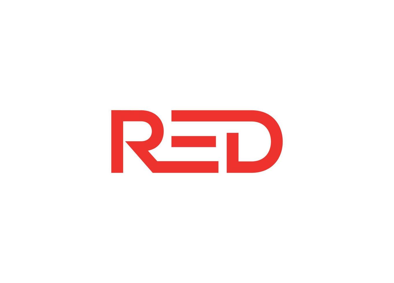 RED Letter Logo Design with Creative Modern Trendy Typography vector