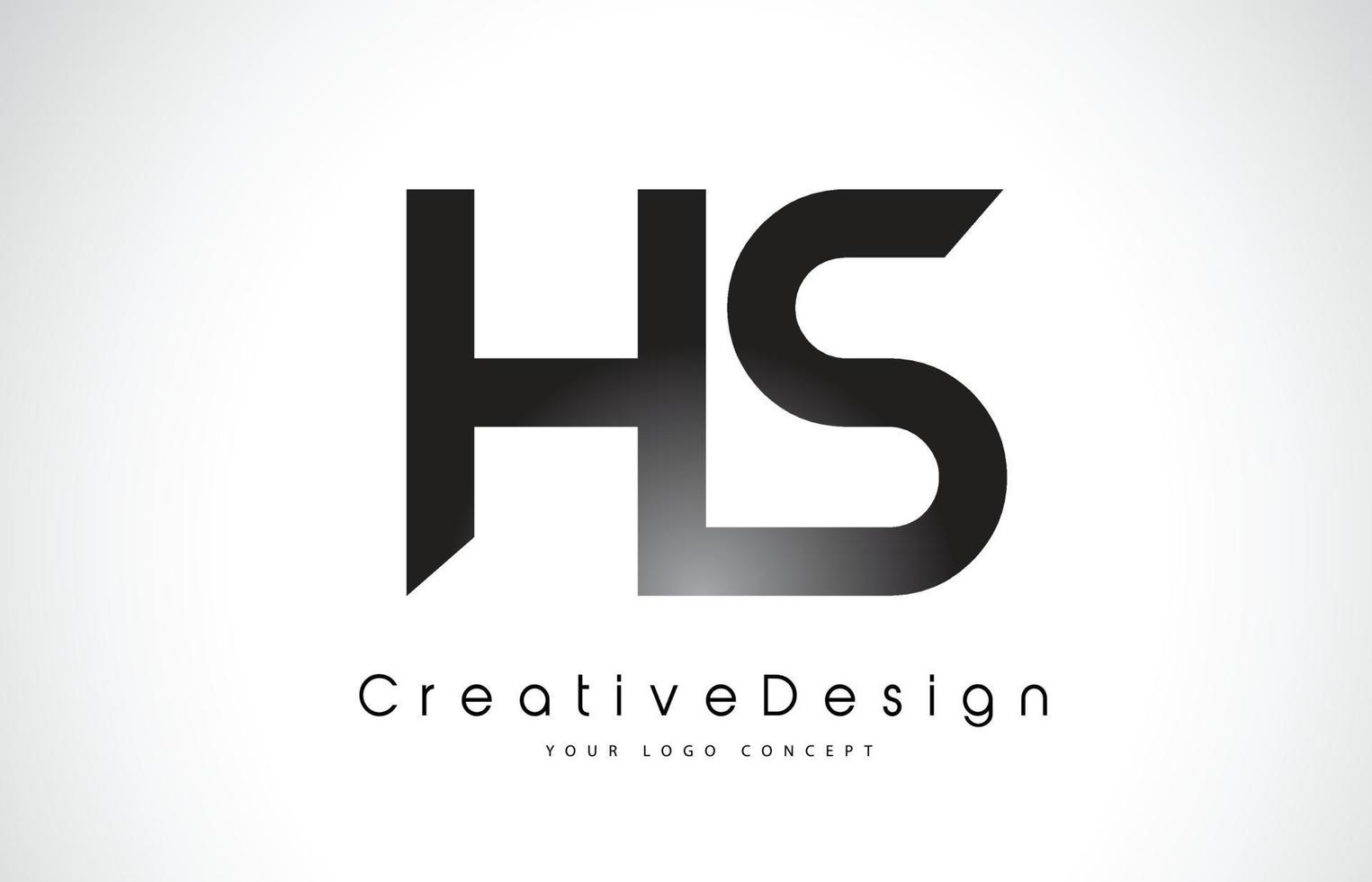 diseño del logotipo de la letra hs hs. icono creativo letras modernas vector logo.