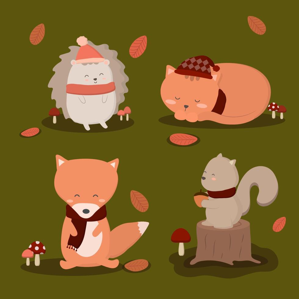 Animal in different activity vector