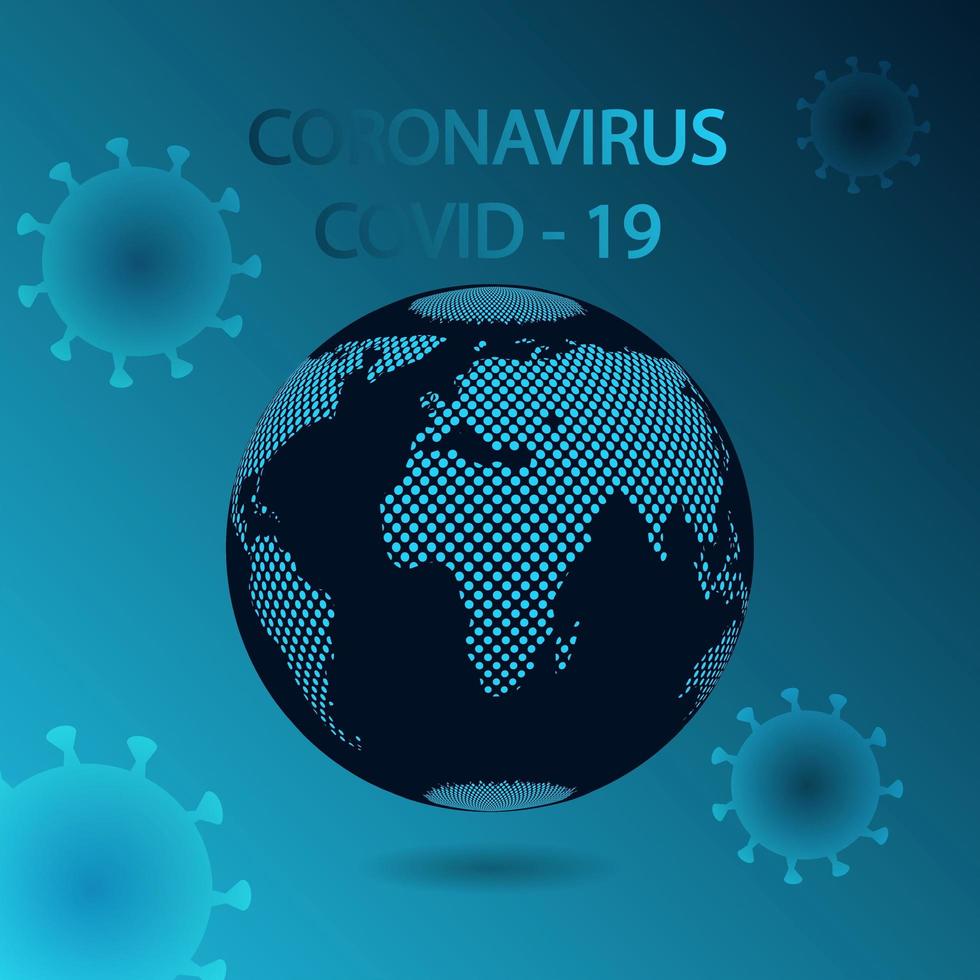 Covid-19 Coronavirus planet. vector