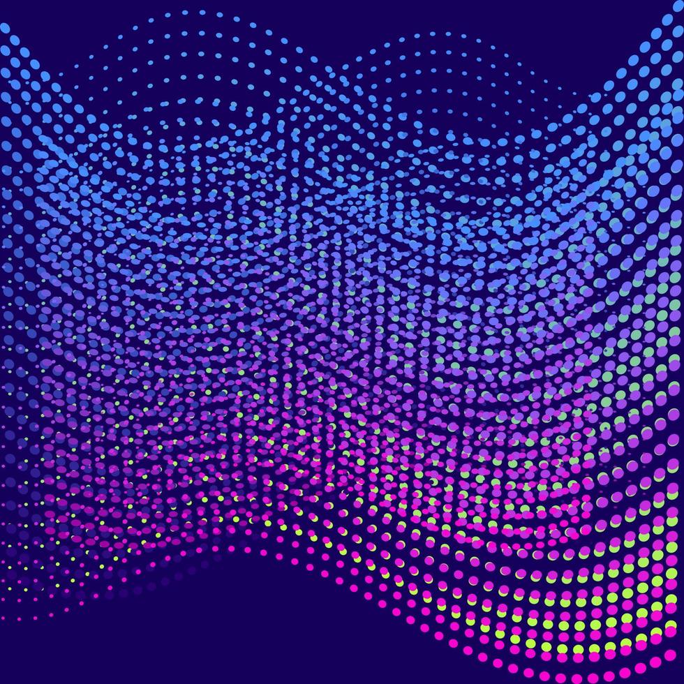 3D abstract monochrome background with dots pattern vector design, technology theme, dimensional dotted flow in perspective, big data, nanotechnology.