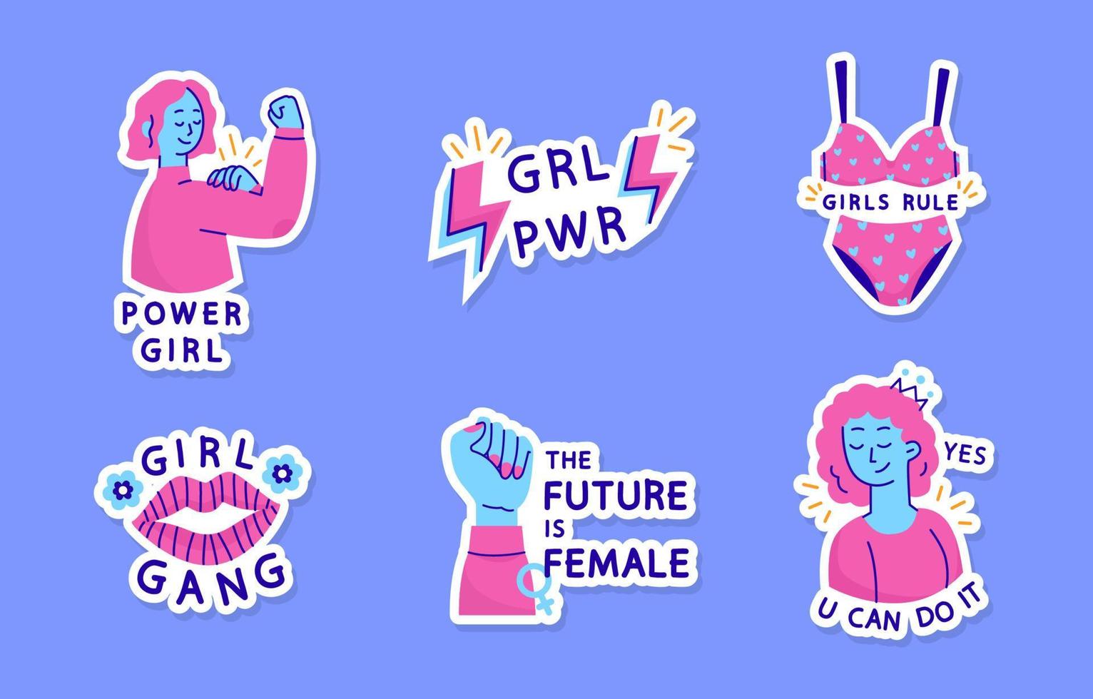 Women Day Awareness Sticker vector