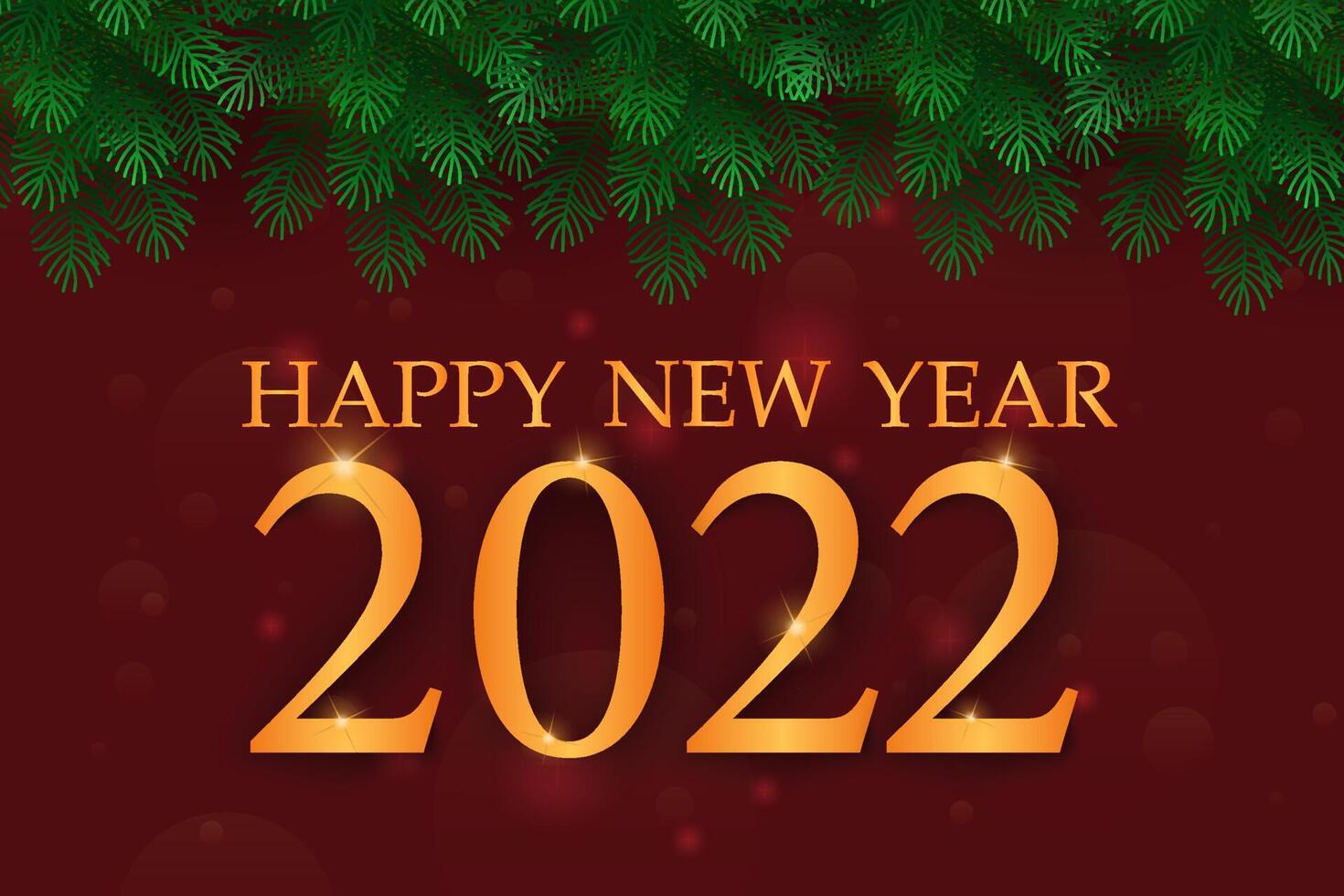 Greeting New year 2022 card cartoon with lettering vector illustration