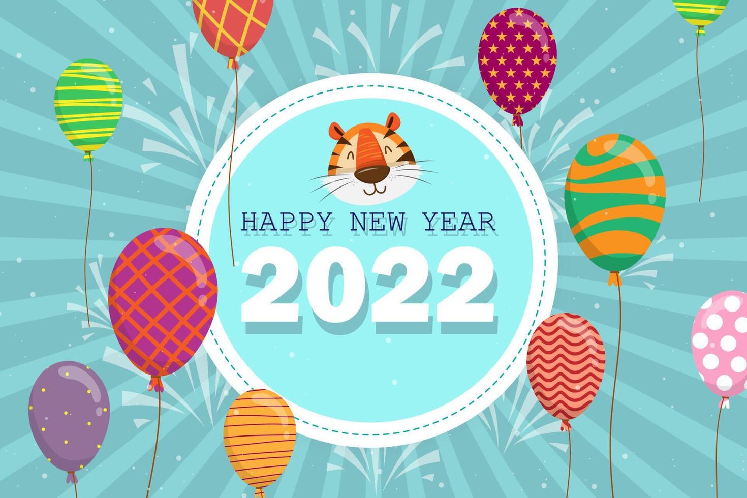 2022 Tiger Year typography design. Tiger is traditional elements and chinese zodiac. vector