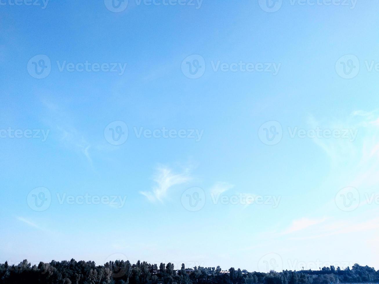 blue sky with cloud background. Overcast texture. Selective focus. Copy space. Mock up photo