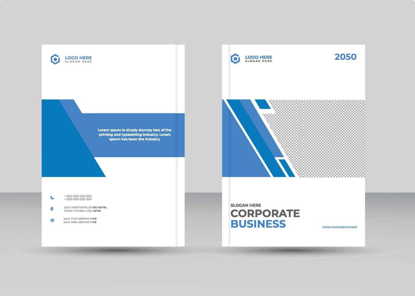 Brochure or booklet layout template annual report cover design vector