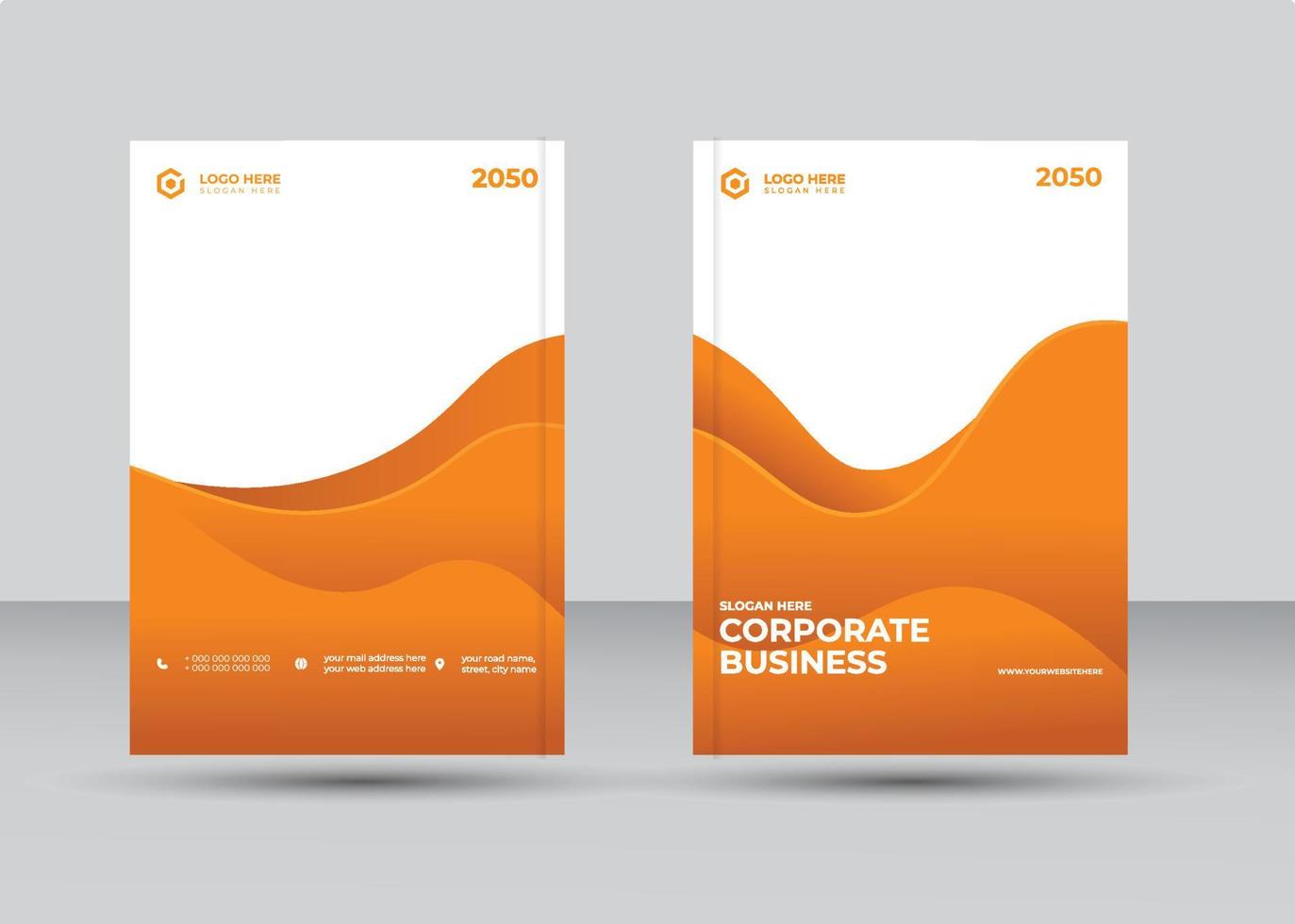 Brochure or booklet layout template annual report cover design vector