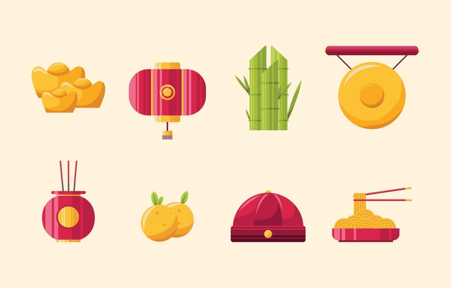 Chinese New Year Icon Collection vector